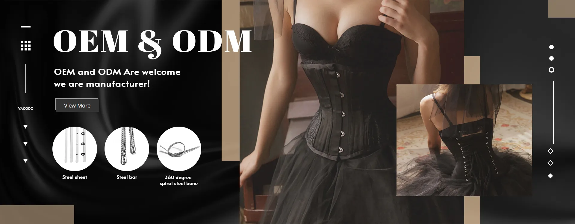 Vacodo OEM corset manufacturing