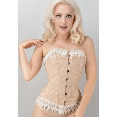 Dusty Pink Victorian Inspired Overbust Corset